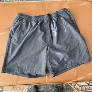 Mens large blue/gray 5” running shorts